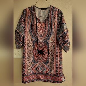 Urban Coco Blue and Pink Paisley Tunic
